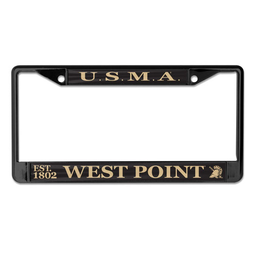 U.S.M.A West Point Black License Plate Frame