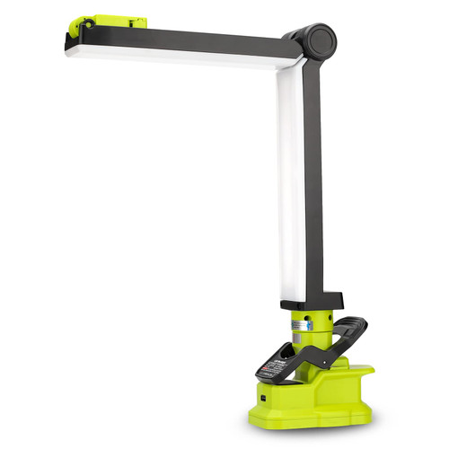 YEX-BUR 30W 2400LM LED Work Light for Ryobi 18V Battery, Clip on Light Folding Light Outdoor Floodlight with USB Charging Port, Hooks Large Torch for Car Repairing,Emergency