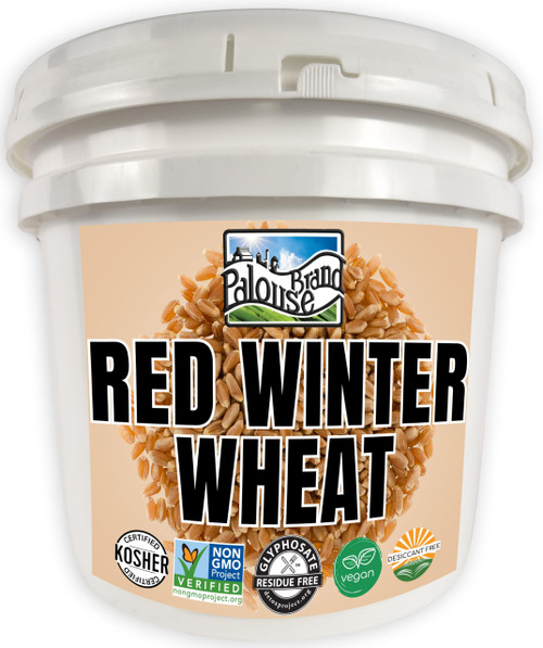 Palouse Brand Hard Red Winter Wheat Berries | Certified Glyphosate Residue Free | 25 LBS | Emergency Food Storage Bucket | Non-GMO | Grown on Our Family Farm | Bulk Palouse Brand Hard Red Winter Wheat Berries | Certified Glyphosate Residue Free | 25 LBS | Emergency Food Storage Bucket | Non-GMO | Grown on Our Family Farm | Bulk