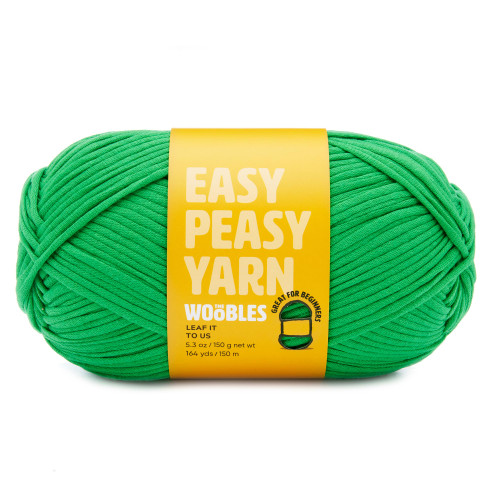 Woobles Easy Peasy Yarn for Beginners - Crochet & Knitting Yarn - Medium #4 Worsted - Cotton-Nylon Blend