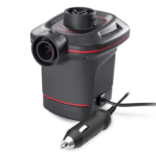 Intex QuickFill 12 Volt DC Electric Pump – Includes 3 Interconnecting Nozzles – Sleek and Compact Design – 650 L/Min Air Flow – Outdoor Use