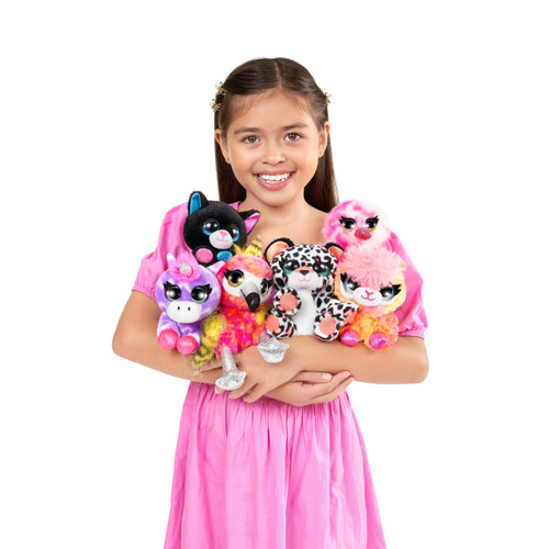 COCO Surprise Neon (Random 3 Pack) by ZURU Randomly Assorted Surprise Animal Plush Toys with Baby Collectible Pencil Topper Character Toy in Cone Mystery 3 Pack