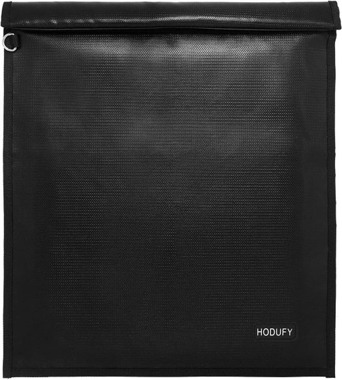 Hodufy Faraday Bag for Laptops (20 x 15 inches), Faraday Cage, Faraday Bags for Phones & Key Fobs, Fireproof & Water Resistant Bag, Anti-Theft Pouch, Anti-Hacking Case Blocker(Black)
