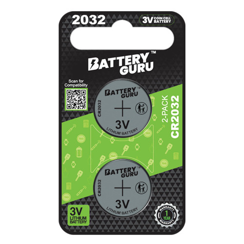 Tesla Gear Key Battery Replacement for Toyota Tacoma (2005-2023 Tacoma Smart Key Battery CR2032 3V Pack of 2) Powered by BatteryGuru