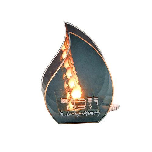Rite Lite LED Flameless Yizkor Memorial Infinity Light Candle | Yahrzeit Jewish Memorial Candle Display for Ner Neshama Yom Kippur Remembering and Honoring Loved Ones, Shabbat or Everyday 4.60" H