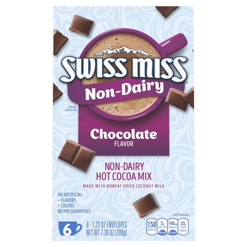 Swiss Miss Non-Dairy Chocolate Flavored Hot Cocoa Mix, 1.23 oz 6 ct Swiss Miss Non-Dairy Chocolate Flavored Hot Cocoa Mix, 1.23 oz 6 ct
