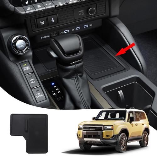 Central Console Wireless Charger Pad for 2024 2025 Toyota Land Cruiser 250 Prado Lc250 J250 Silicone Non-Slip Mat Dust-Proof Pad Internal Modification Accessories（Not Fit 1958） (Wireless Charger Pad)