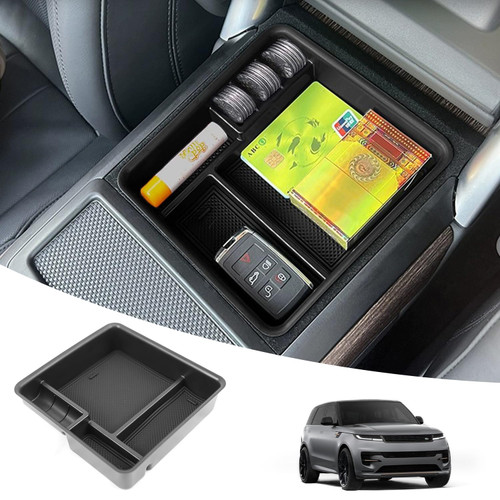 EVGoXMods Center Console Organizer Compatible with Land Rover Range Rover Sport/Vogue 2025 2024 2023 (ONLY for No Refrigerator Version), Armrest Storage Box Insert Tray Interior Accessories