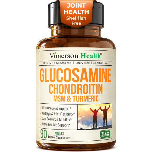 Glucosamine Chondroitin MSM – Joint Support Supplement for Women and Men with Glucosamine Sulfate 1500 mg, Chondroitin and MSM – for Cartilage, Joint Health and Flexibility – 90 Tablets
