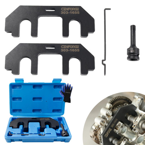 CENFORGE 303-1655 Camshaft Holding Tool, Ford 3.5 Timing Tool Kit Compatible with Ford 3.5L EcoBoost Upgraded GT F-150 Expedition Lincoln Navigator, with Cylinder Head Screw Removal Socket