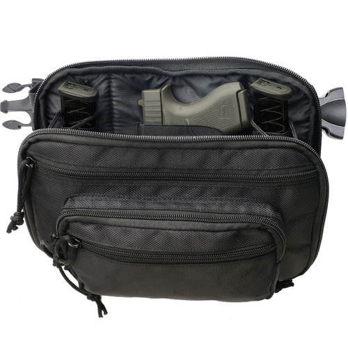 Ultimate Fanny Pack Holster by ComfortTac - Compatible with Glock 42, 43, 26, 27, S&W Bodyguard, Shield, Springfield XDs, Taurus, Sig, and Most Subcompact and Compact Pistols - Black