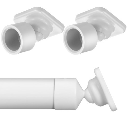 Newtay 2 Sets Angled Shower Rod Mount for Sloped Walls Angled Wall Bracket for 25 mm Shower Bar Low Cost Solution