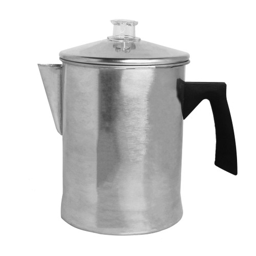 MIRRO Aluminum Stove Top Percolator, Brew Coffee On Gas or Electric Stovetop, 9 Cup, Silver