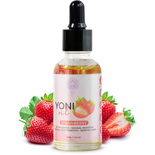 Magic V Yoni Oil for Women – Organic Feminine Care Vaginal Moisturizer, pH Balance & Odor Control, Soothes Ingrown Hair & Razor Bumps – Strawberry Scent-1765338681