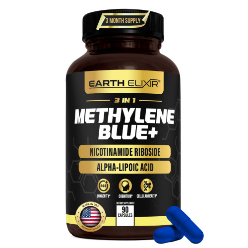 3-in-1 Methylene Blue Capsules – Methylene Blue Pharmaceutical Grade w/Alpha Lipoic Acid (ALA) & NAD Supplement for Energy, Cognitive & Cellular Support – 3 Month Supply & 3rd Party Tested 3-in-1 Methylene Blue Capsules – Methylene Blue Pharmaceutical Grade w/Alpha Lipoic Acid (ALA) & NAD Supplement for Energy, Cognitive & Cellular Support – 3 Month Supply & 3rd Party Tested