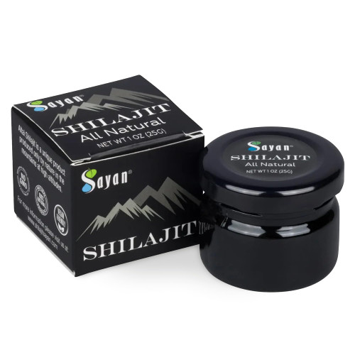 Sayan Pure Shilajit Resin 1oz/25g, Glass Jar, 250 Servings - Potent Organic Fulvic Acid Supplement - Supports Immune System, Memory, Focus, and Provides Natural Energy, Detox - Vegan, Non-GMO-1765338853