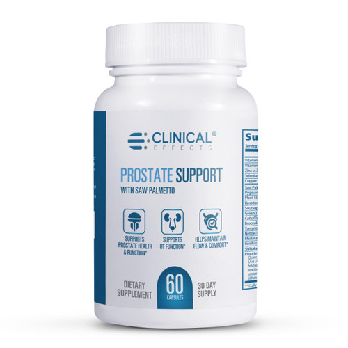 Clinical Effects Prostate Health Supplement - Prostate Support and Men's Health Formula - 60 Capsules - with Vitamin E, Pumpkin Seed and Saw Palmetto for Men of All Ages - Made in The USA
