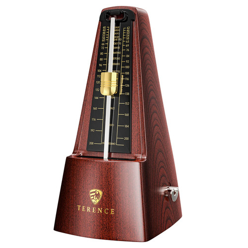 Mechanical Metronomes for Piano Guitar Violin Bass Drum and Other Musical Instruments Loud Sound and High Precision Track Beat and Tempo for Beginners (Wood Grain)