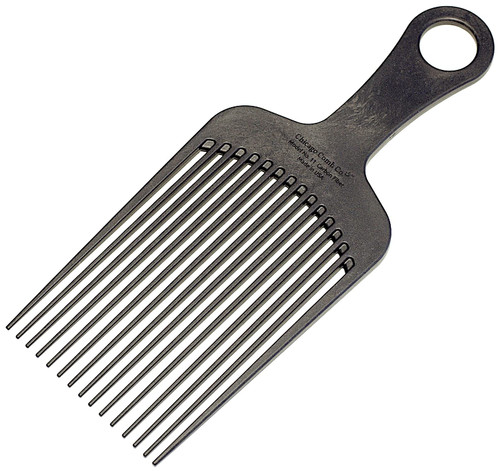 Chicago Comb Model 11 Carbon Fiber, Large Hair Pick, Anti-Static, 7.5 Inches (19 cm), Made in USA-1765340562