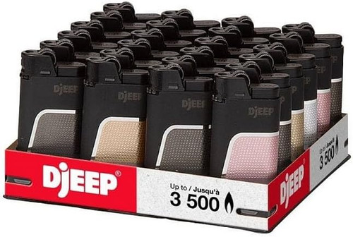 DJEEP Pocket Lighters, Bold Collection Textured, Unique Lighters, 24 Count Tray of Disposable Lighters-1765341526