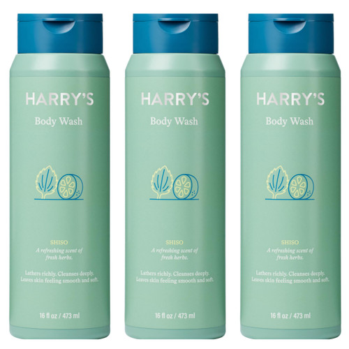 Harry's Men's Body Wash Shower Gel - Shiso, 16 Fl Oz (Pack of 3)-1765341690