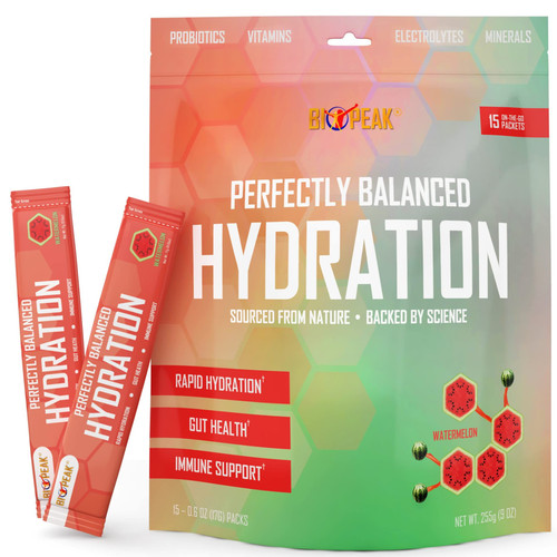 BIO PEAK Perfectly Balanced Hydration | Bioavailable Hydration Derived from Whole Foods | Electrolytes Powder Packets with Prebiotics, Probiotics, Vitamins, Minerals, Organic Nutrients | Keto + Vegan-1765342372