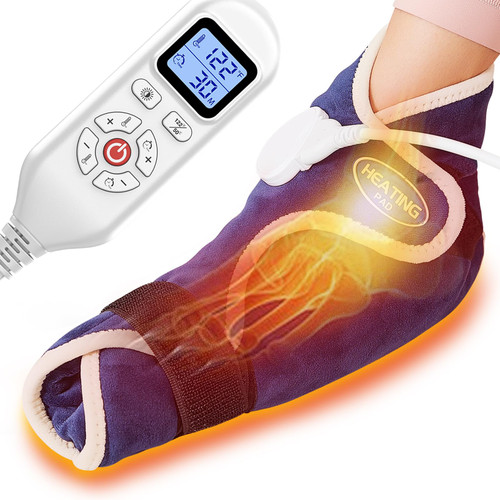 CAMECO 1 Pack Heating Pad for Foot & Ankle Neuropathy Pain Relief, 86℉-158℉ Electric Heated Foot Warmer Wrap for Arthritis, Heat Therapy for Achilles Tendinitis & Plantar Fasciitis, Auto Shut Off-1765345296