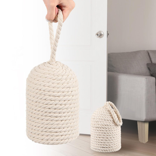 MorningRo Decorative Door Stop Rope Door Stop with Handle 4.72 ''d x 11.42''h 5.4lb Heavy Weight Stoppers for Window Wedge Bookend Home Wedge to Keep Open (White,2 Pcs) MorningRo Decorative Door Stop Rope Door Stop with Handle 4.72 ''d x 11.42''h 5.4lb Heavy Weight Stoppers for Window Wedge Bookend Home Wedge to Keep Open (White,2 Pcs)