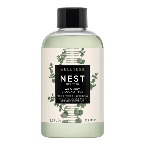 NEST New York Reed Diffuser Liquid Refill, Wild Mint & Eucalyptus - 5.9 fl oz - Fragrance for Up to 90 Days - Flame Free-1765345921