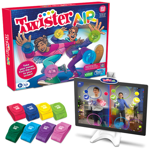 Twister Air Game | AR App Play Game with Wrist and Ankle Bands | Links to Smart Devices | Active Party Games for Kids and Adults | Ages 8+ | For 1+ Players