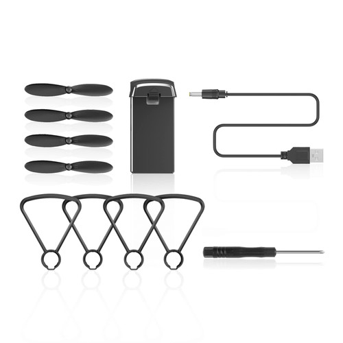 FERIETELF T25 Drone Replacement Accessory Kit, with Propeller Guards, Spare Blades, Screwdriver, 1 Pc 3.7V 600mAh Modular Rechargeable Li-po Battery, Charging Cable-1765346625