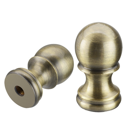 Aspen Creative 24056-07-2, Lamp Finial For Lamp Shade/Antique Brass Finish, 1-3/4" Height, Set of 2