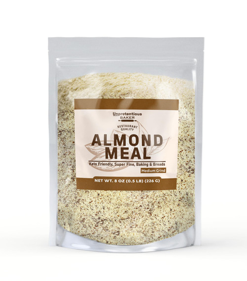 Unpretentious Almond Meal, 8 oz, Breading Replacement, Great for Rubs, Breads, & Baked Goods