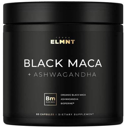 40,000mg 40x Strength Organic Black Maca Root w. Ashwagandha - #1 Highest Potency Black Maca Root Capsules for Men Supplement 40:1 Extract - 100% Pure Maca Peruana, Maca Powder Pills, Gelatinized