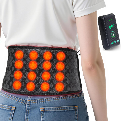 UTK Cordless Heating Pad for Back Pain Relief, Portable Far Infrared Heating Pads for Lower Back and Abdomen, Gift for Women Men, Hot to 149℉, 3 Heat, 16 Natural Jade, 2H Auto-Off UTK Cordless Heating Pad for Back Pain Relief, Portable Far Infrared Heating Pads for Lower Back and Abdomen, Gift for Women Men, Hot to 149℉, 3 Heat, 16 Natural Jade, 2H Auto-Off