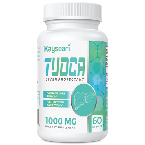 Kayseari TUDCA Bile Salts Supplement 1000mg - 60 Veggie Capsules,Liver Support Supplement for Detox Cleanse,Gelatin Free