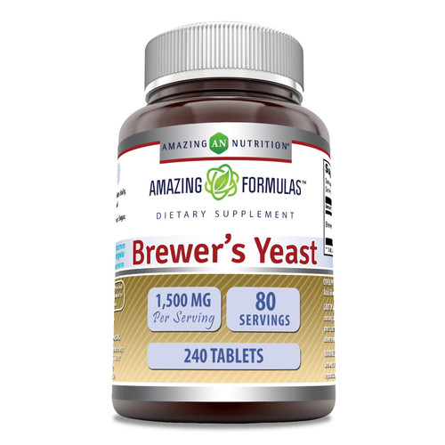 Amazing Formulas Brewer's Yeast 1500 Mg | Tablets Supplement | Non-GMO | Gluten-Free | Made in USA (1 Pack | 240 Count)