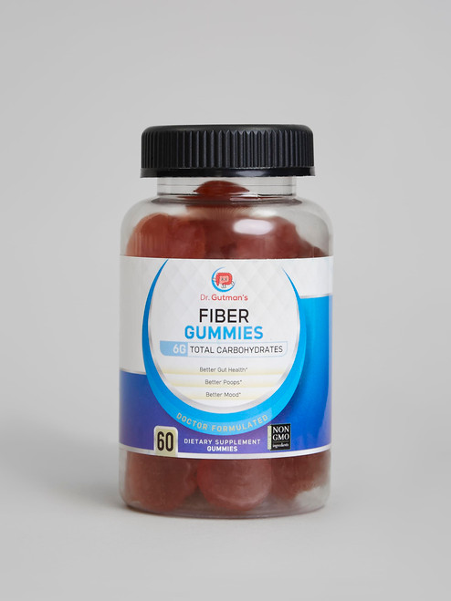 Dr. Gutman's® Vegan Best Fiber Gummies for Women & Men (Adults), Strawberry Flavor, 60-Count Daily Gentle Prebiotic Fiber Supports Digestive Health and Regularity