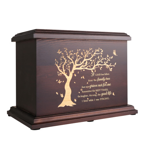 Cremation Memorial Urns for Human Ashes Adult Male Female, Wooden Box and Casket for Ashes Men Women Child, Large Burial Funeral Urns, Holds Up to 270 LBS