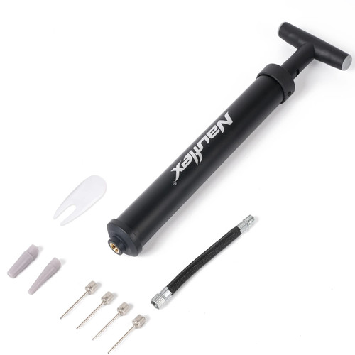 Nauflex Ultimate Ball Pump - Aluminum Tube, Ball Needle & Adapter Included - Ideal for Basketball,Soccer,Yoga Ball,Balloons and Toys