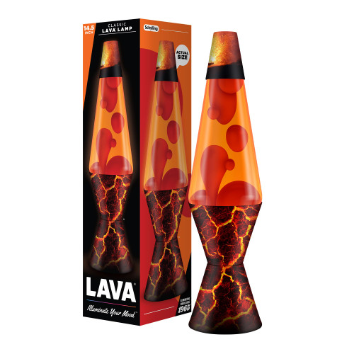 The Original Lava® Lamp - 14.5" Volcanic Crags - Classic Liquid Motion Lamp - Red Wax and Orange Liquid - #2078 (Amazon Exclusive)