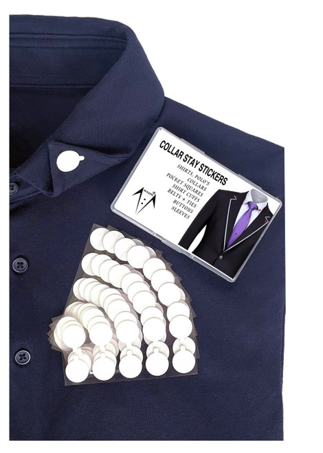 Collar Stays for Shirts & Polo’s. Fashion Hack for Plastic Collar Stay 24hr Hold, Polo Shirt Collar Fixed (120 Dots)-1765514845