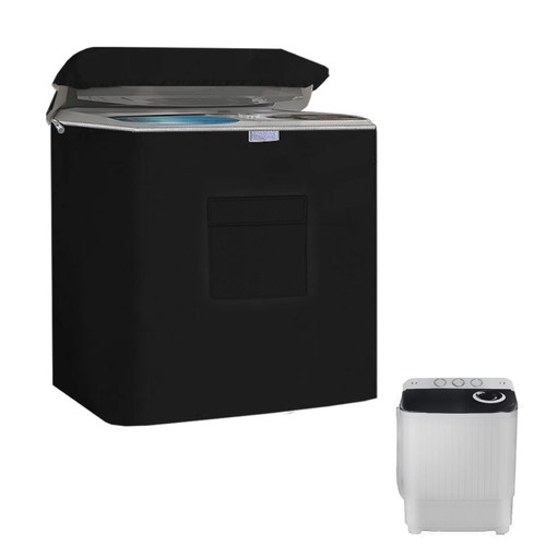 Vibiubo Twin Tub Washing Machine Cover for 13lbs Portable Mini Compact Washer Machine,Waterproof, Sun-Proof, Extend their Service Life, Zipper Design for Easy Use (24"W×17"D×27"H)-1765514940
