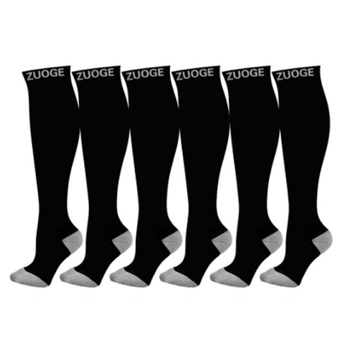 zuoge 6 Pairs Compression Socks Pack - Best Medical, Nursing, Travel & Flight Socks - Running & Fitness - 15-20mmHg zuoge 6 Pairs Compression Socks Pack - Best Medical, Nursing, Travel & Flight Socks - Running & Fitness - 15-20mmHg