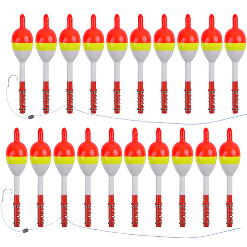 FUSIGO Slip Bobbers for Crappie Fishing Floats and Bobbers Wood Slip Floats Stick Bobbers for Crappie Panfish Walleyes Trout Bass Fishing,510# 20PCS-1765516923