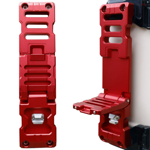 HOZHEM Door Hinge Step for 2007-2023 Jeep Wrangler JK JKU JL JLU Gladiator JT, Aluminum Alloy Folding Foot Pedal with Bottle Opener 1 Pack-1765517402