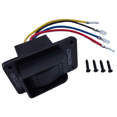 Canyoyi RV Electric Stabilizer Jack Switch for Lippert High Speed Stabilizer Jacks Power Stabilizer Jack Extend Retract Switch with Harness Extra Terminals IP66-rated Waterproof 387874 LC298707 24-054