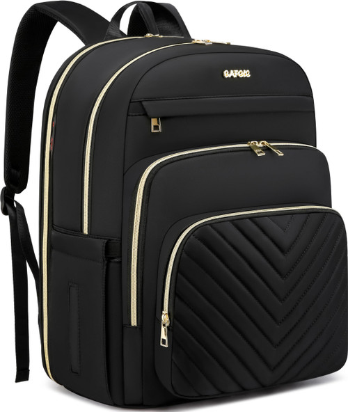 CAFELE Convertible Laptop Backpack Purse for Women and Men with USB Port, 17.3 Inch Travel Water Resistant Quilted Backpack, High-Capacity 30L Work Business Computer Backpack, Black (2326H-01) CAFELE Convertible Laptop Backpack Purse for Women and Men with USB Port, 17.3 Inch Travel Water Resistant Quilted Backpack, High-Capacity 30L Work Business Computer Backpack, Black (2326H-01)