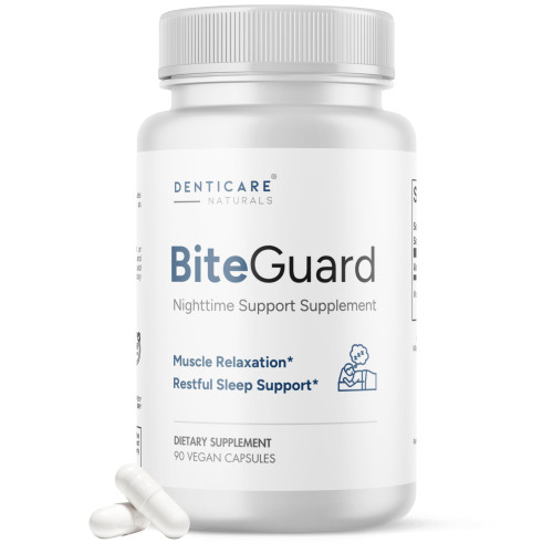 Denticare Bite-Guard for Teeth Grinding & Clenching, Calms Jaw with Magnesium - 90 Capsules (Non-GMO, Vegan)-1765518474