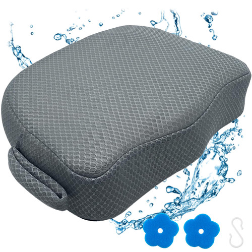 Hot Tub Booster Seat for Adults, 5 Inch Thick Supportive Cushion with Non-Slip Bottom, Weighted for Quick Sink Without Float, Spa Booster Seat for Hot Tub (Including Inflatable), Pool Gray-1765518832